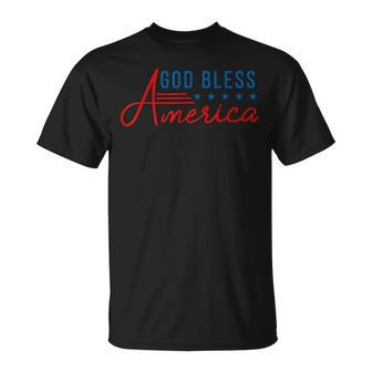 God Bless America 4Th Of July Usa Patriotic American Gifts Unisex T-Shirt | Mazezy