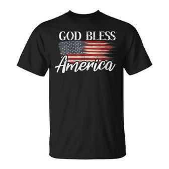 God Bless America I 4Th Of July Patriotic Usa Patriotic Funny Gifts Unisex T-Shirt | Mazezy