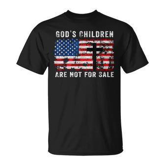Gods Children Are Not For Sale American Flag Gods Children Unisex T-Shirt | Mazezy