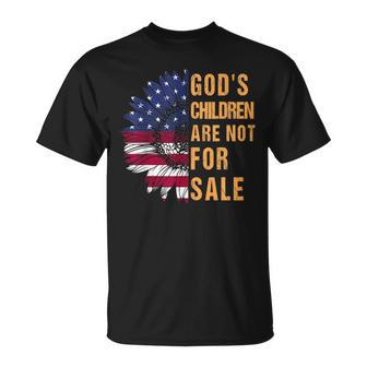 Gods Children Are Not For Sale Funny Political Unisex T-Shirt | Mazezy