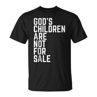 Gods Children Are Not For Sale Jesus Christian America Flag Christian Gifts Unisex T-Shirt | Mazezy
