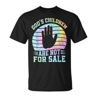 Gods Children Are Not For Sale Retro Tie Dye Retro Gifts Unisex T-Shirt | Mazezy