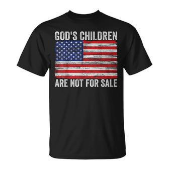 Gods Children Are Not For Sale Us Flag Unisex T-Shirt | Mazezy
