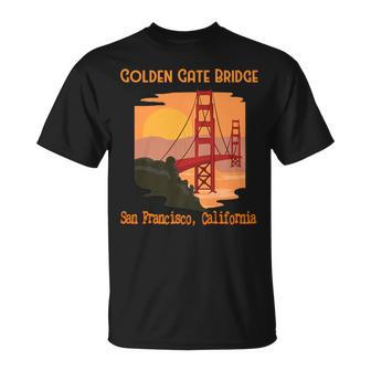 Golden Gate Bridge San Francisco California Souvenir T-Shirt | Mazezy