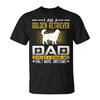 Golden Retriever Dad Like A Normal Dad Only More Awesome T-shirt - Thegiftio UK