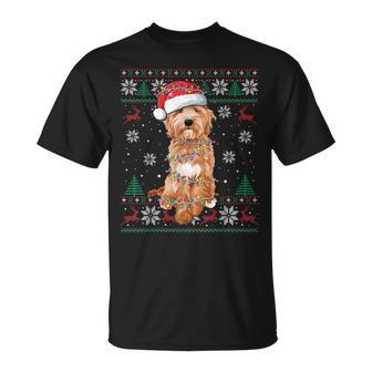 Goldendoodle Christmas Ugly Sweater Dog Lover Xmas T-Shirt | Mazezy AU