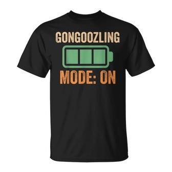 Gongoozling Mode On Battery T-Shirt | Mazezy