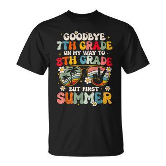 Goodbye 7Th Grade Graduation To 8Th Grade Hello Summer Kids Unisex T-Shirt | Mazezy