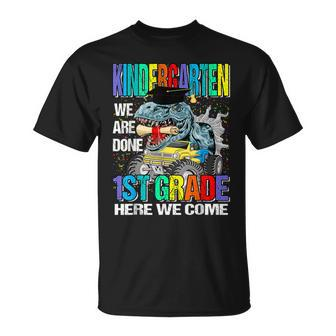 Goodbye Kindergarten Graduation Dinosaur Hello 1St Grade Unisex T-Shirt | Mazezy