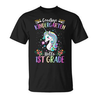 Goodbye Kindergarten Hello 1St Grade Unicorn Graduation Kid Unisex T-Shirt - Seseable