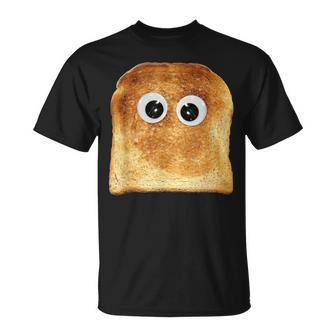 Googly Eye Toast Bread Eater Vegetarian Costume Silly T-Shirt | Mazezy