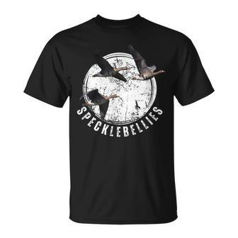 Goose Hunting Specklebellies Bar Belly Goose Unisex T-Shirt | Mazezy UK