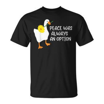 Goose I Choose Peace Unisex T-Shirt | Mazezy