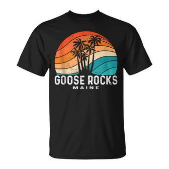 Goose Rocks Beach Maine Palm Tree Beach Souvenir Unisex T-Shirt | Mazezy