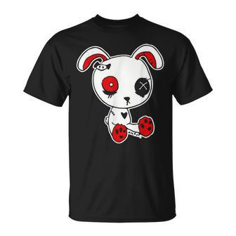 Goth Bunny Doll Lazy Halloween Costume Scary Creepy Gothic T-Shirt - Monsterry