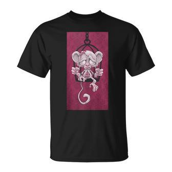 Gothic Chimpanzee Monkey Ape Sad Horror Alt Unisex T-Shirt | Mazezy