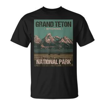Grand Teton National Park Wyoming Poster T-Shirt | Mazezy