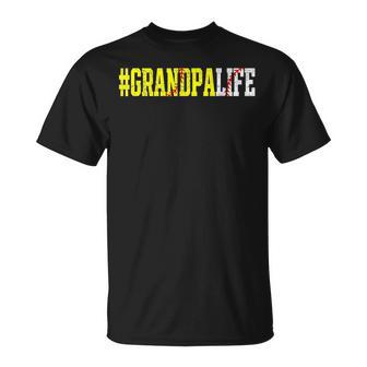 Grandpa Life Softball Grandpa Baseball Lover Fathers Day Unisex T-Shirt - Seseable