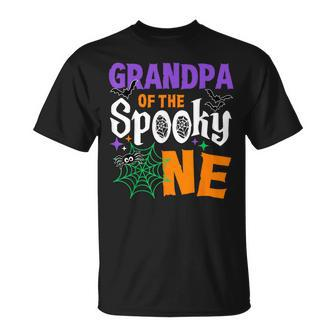 Grandpa Of The Spooky One Boy Halloween 1St Birthday T-Shirt - Thegiftio UK