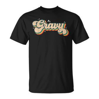 Gravy Vintage 70S 80S Retro Costume Thanksgiving T-Shirt - Seseable