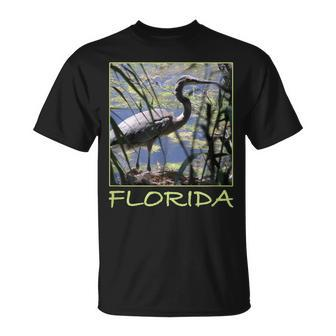 Great Blue Heron Florida’S Waterbird Aesthetic Graphic T-Shirt | Mazezy