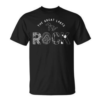 Great Lakes Rock Stone Agate Petoskey Lake Life Up North T-Shirt | Mazezy