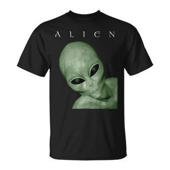 Green Alien Disclosure Realistic Grey Alien Believer Sci-Fi T-Shirt | Mazezy