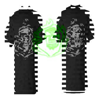 Green Skull Angel Of Death Terrifying Glow In The Dark Tshirt - Green Skull Angel Of Death Terrifying Glow In The Dark Tshirt Unisex T-Shirt - Monsterry