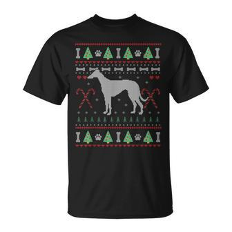 Greyhound Ugly Sweater Christmas Dog Lover T-Shirt - Monsterry