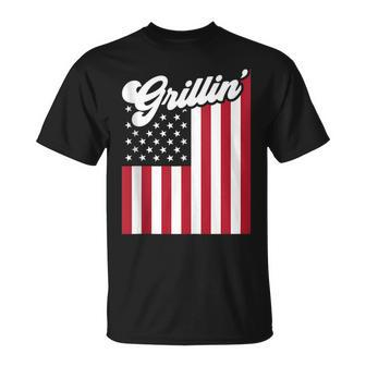 Grilling Memorial Day Bbq Summer Cookout American Flag  Summer Funny Gifts Unisex T-Shirt