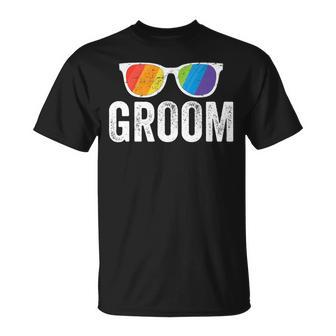 Groom Bachelor Party Lgbt Same Sex Gay Wedding Husband Unisex T-Shirt | Mazezy DE
