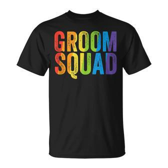 Groom Squad Party Lgbt Same Sex Gay Wedding Husband Men Unisex T-Shirt | Mazezy