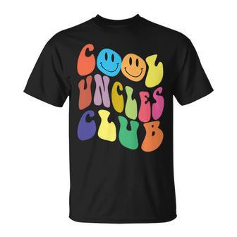 Groovy Cool Uncles Club Funny Smile Colorful Fathers Day Unisex T-Shirt - Seseable