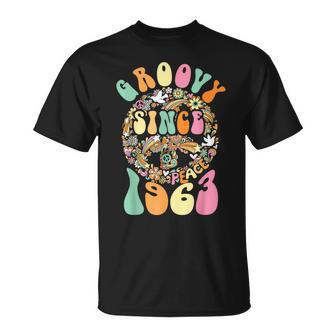 Groovy Since 1963 Peace For Vintage Birthday Party 60S 70S Unisex T-Shirt | Mazezy