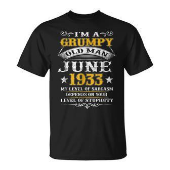 Grumpy Old Man June 1933 85Th Birthday Gift Gift For Mens Unisex T-Shirt | Mazezy