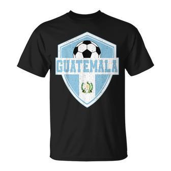 Guatemala Soccer Guatemalan Flag Soccer Retro Football Fan Unisex T-Shirt - Seseable