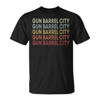 Gun-Barrel-City Texas Gun-Barrel-City Tx Retro Vintage Text T-Shirt | Mazezy