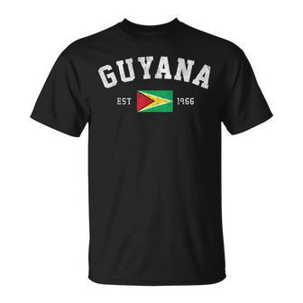 Guyana Est 1966 Guyanese Flag Independence Day T-Shirt | Mazezy CA