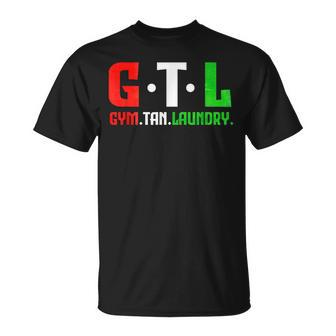 Gym Tan Laundry Gtl New Jersey Garden Nj Shore Italian Flag Unisex T-Shirt - Seseable