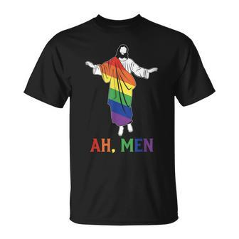 Hail Gay Satan Lgbt Goth Gay Pride Funny Hail Gay Satan Unisex T-Shirt | Mazezy