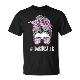 Hair Hustler Hairdresser Hairstylist Haircutter Hair Salon T-Shirt | Mazezy