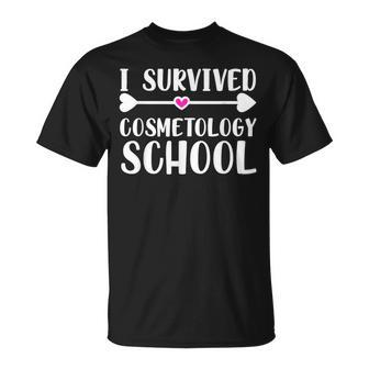Hairstylist I Survived Cosmetology School T-Shirt | Mazezy