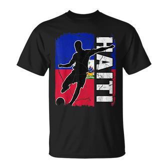 Haitian Soccer Team Haiti Flag Jersey Football Fans Football Funny Gifts Unisex T-Shirt | Mazezy