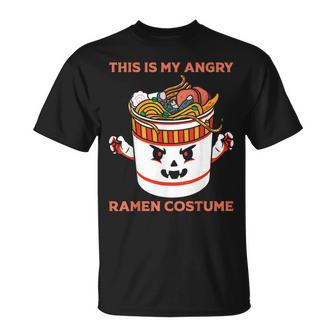 Halloween Angry Ramen Noodles Japanese Kawaii Scary Anime Unisex T-Shirt | Mazezy