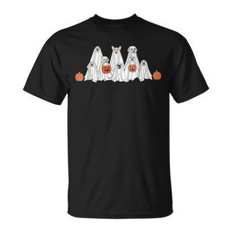 Halloween Ghost Dog Trick Or Treat Halloween Dog Ghost T-Shirt | Mazezy