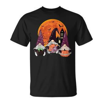 Halloween Gnomes Witch Cauldron Creepy Halloween Costume T-Shirt | Mazezy