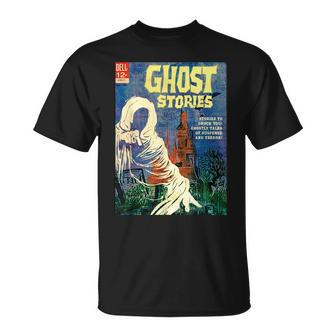 Halloween Horror Vintage Ghost Grim Reaper Comic Book Retro Halloween Funny Gifts Unisex T-Shirt | Mazezy UK