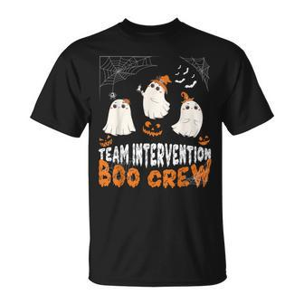 Halloween Team Intervention Boo Crew Cute Ghost Spider Bats T-Shirt - Monsterry UK
