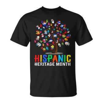 Hand Flag Tree Root Latino National Hispanic Heritage Month T-Shirt - Monsterry UK