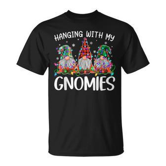 Hanging With My Gnomies Christmas Gnome Ugly Sweater T-Shirt | Mazezy